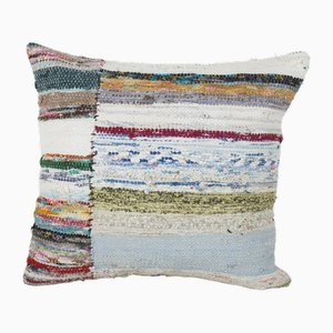 Mid-20th Century Anatolian Cotton Striped Rustic Cushion Cover