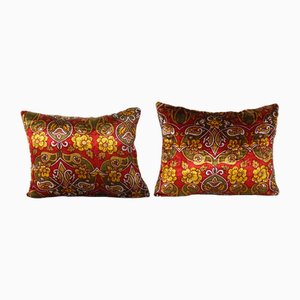 Turkish Silk Velvet Cushion Covers, Set of 2