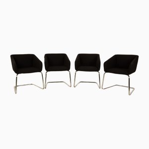 S893 Fabric Chairs in Black from Thonet, Set of 4