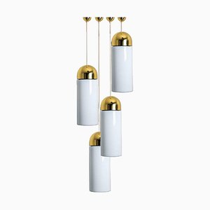 Large Brass Cylinder Hanging Light from Limburg, 1970s