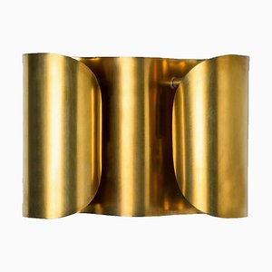 Several Curved Brass Wall Light, 1970s