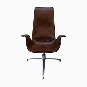 Fauteuil FK6725 en Cuir Marron par Fabricius & Kastholm pour Kill International, 1960s