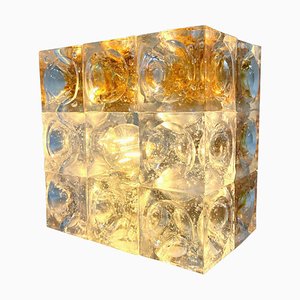 Sculptural Poliarte Table Lamp in Glass Cubes attributed to Albano Poli, 1960s