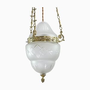 Lampada da soffitto Art Nouveau in bronzo, inizio XX secolo