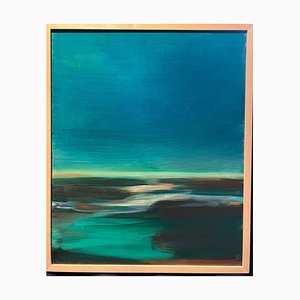 Birgitte Lykke Madsen, Paesaggio del nord Blu, Oil on Canvas, 2022