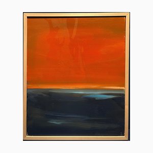 Birgitte Lykke Madsen, Orange and Blue Landscape, 2022, Painting