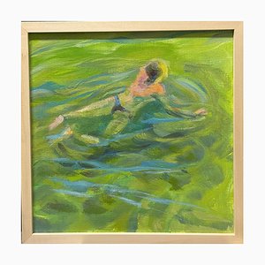 Birgitte Lykke Madsen, Nuotatrice, óleo sobre lienzo, 2024