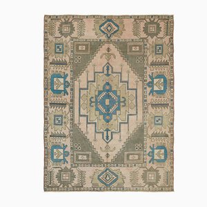 Alfombra vintage grande en beige