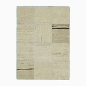 Alfombra Kilim de cáñamo en beige, década de 2000