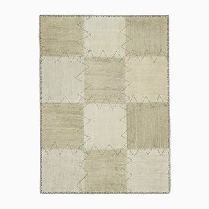 Tapis Kilim en Chanvre Beige, 2000s