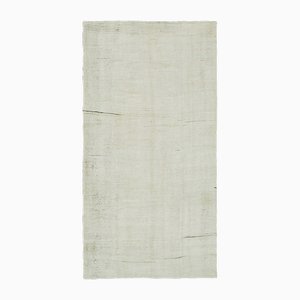 Alfombra Kilim de cáñamo blanca, década de 2000