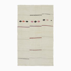 Tapis Kilim en Chanvre Blanc, 2000s