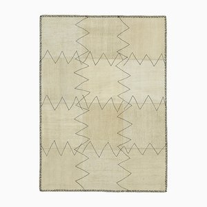 Alfombra Kilim de cáñamo en beige, década de 2000