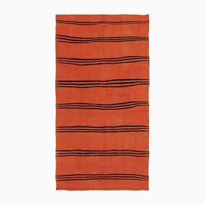 Tapis Kilim Orange en Chanvre, 2000s