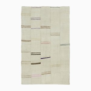 Tapis Kilim en Chanvre Blanc, 2000s