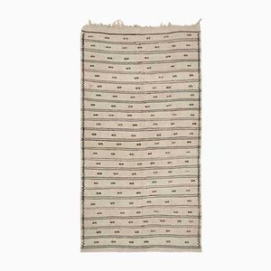 Tapis Kilim en Chanvre Beige, 2000s