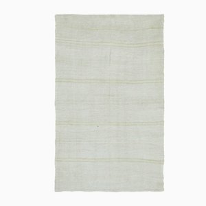 Tapis Kilim en Chanvre Blanc, 2000s