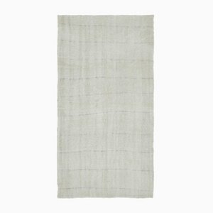 Tapis Kilim en Chanvre Blanc, 2000s