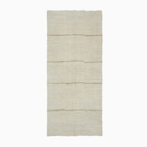 Tapis Kilim en Chanvre Blanc, 2000s