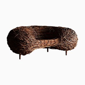 Rattan Easy Chair in the Style of Campana Brothers & Porky Hefer, 2000s