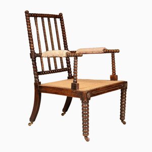 Victorian Beech Bobbin Armchair, 1860s