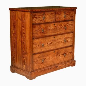 Victorian Arts & Crafts Oregon Pine Chest of Drawers, 1870s