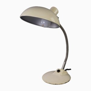 Vintage Bauhaus Style White Metal Lamp/Desk Lamp, 1960s