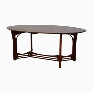 Oval Art Nouveau 6-Person Dining Table from Schuitema