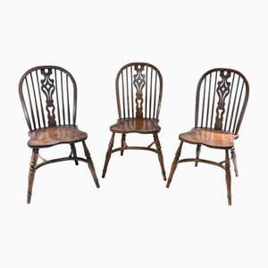 Chaises d'Appoint Windsor, Set de 3