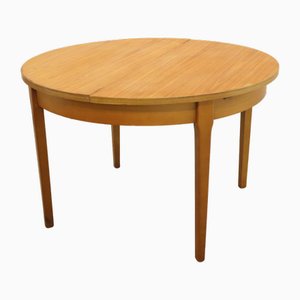 English Round Extendable Dining Table, 1960s