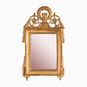 Miroir De Mariage francés de madera dorada del siglo XVIII