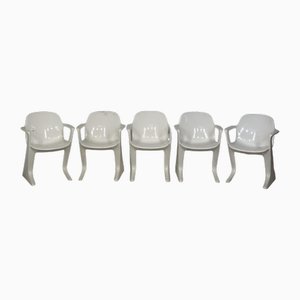 Vintage White Z Chairs, Set of 5