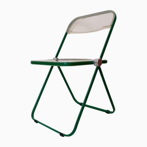Green Plia Folding Chairs by Giancarlo Piretti Anonima Castelli, Set of 4