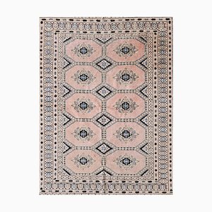 Vintage Hand-Knotted Bokhara Rug in Pink Tone, Pakistan, 1950s