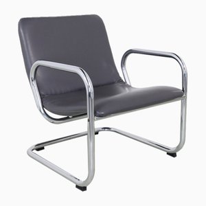 Fauteuil à Structure Tubulaire en Chrome, 1970s