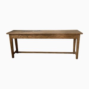 Oak Worktable or Console Table, 1950s