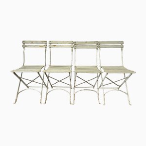 French Folding Bistro Chairs, Set of 4