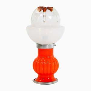 Italian Space Age Glass Table Lamp, 1970s