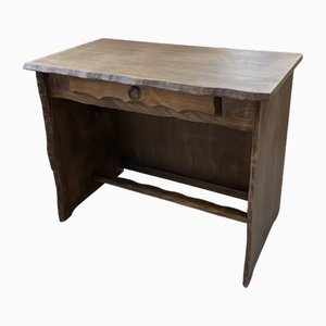 Aranjou Brutalist Desk in Elm, 1970s