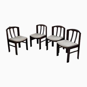 Vintage Scandinavian Mahogany Chairs, 1970s, Set of 4