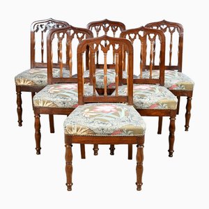 Antique Mahogany Chairs, Set of 6