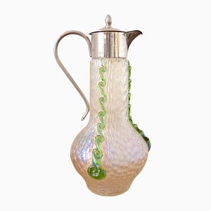 Carafe Art Nouveau en Verre attribuée à Lötz, 1890s