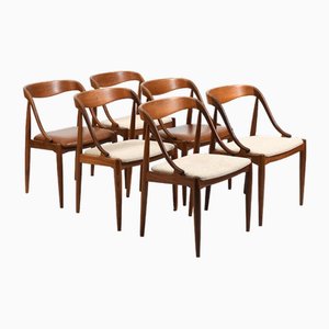 Teak Esszimmerstühle von Johannes Andersen für Uldum Møbelfabrik, 1950er, 6er Set