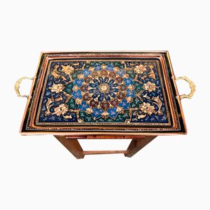 Handmade Inlaid Serving Tray with Handles