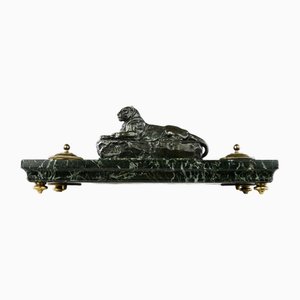 Panther of India Inkwell by Antoine Louis Barye for Ferdinand Barbedienne, 1890s