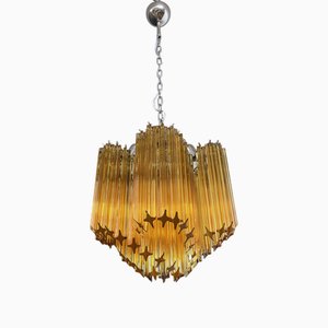 Modern Quadriedri Glass Chandelier, 1990s