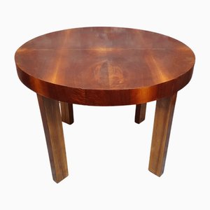Art Deco Round Extendable Dining Table, 1930s