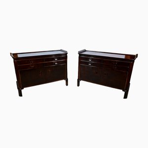 Kleine Lackierte Holz Sideboards, 1940er, 2er Set