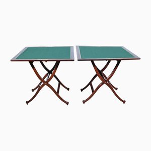 Tables de Jeux en Acajou par HJ Linton, 1920, Set de 2