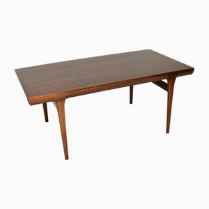 Mesa de comedor extensible danesa vintage atribuida a Ib Kofod Larsen para Faarup Møbelfabrik, años 60